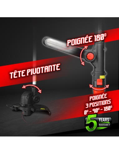 Coupe bordures 20V MAX sans batterie - Manche téléscopique -