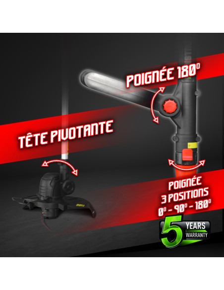 Coupe bordures 20V MAX sans batterie - Manche téléscopique -