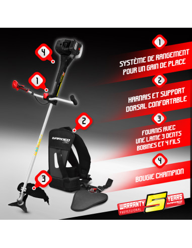 Débroussailleuse thermique professionnelle 51.7CC