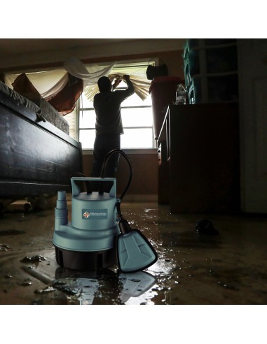 Pompe vide caves pour eaux claires 200W équipée d un flotteur -