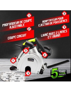 Rainureuse 1700W - 2 disques diamant de 150mm - Constructor 2