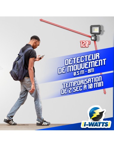 Spot led 20W avec détecteur - I-Watts