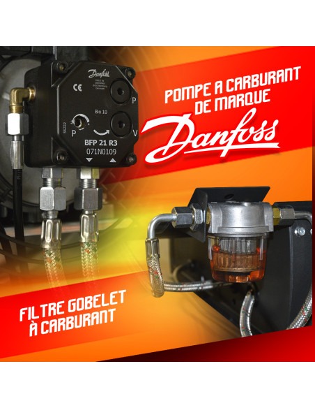 Canon à chaleur diesel ou pétrole à combustion indirecte 80Kw -