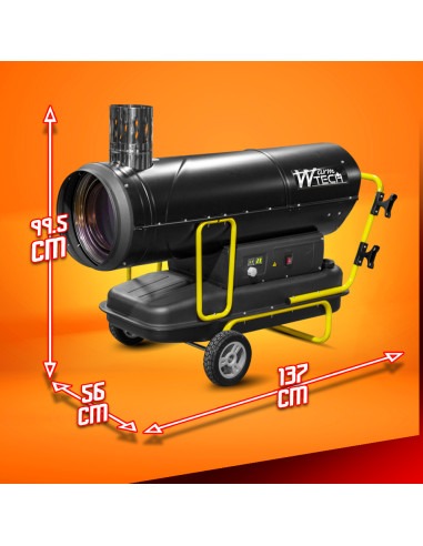 Canon à chaleur diesel ou pétrole à combustion indirecte 80Kw -