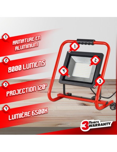 Projecteur de chantier 100W - Led - I watts pro.