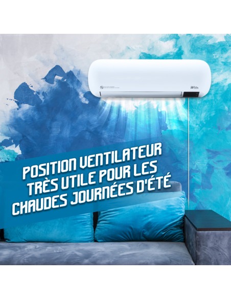 Radiateur céramique mural 2000W avec télécommande et