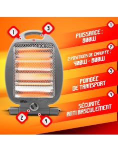 CHAUFFAGE QUARTZ 800W 2