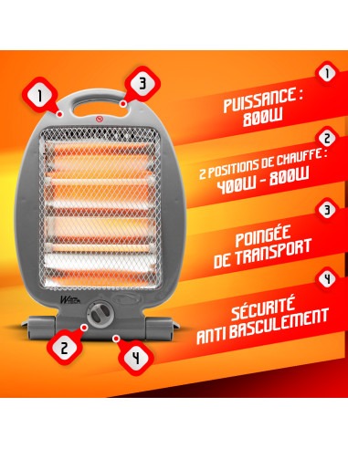 CHAUFFAGE QUARTZ 800W