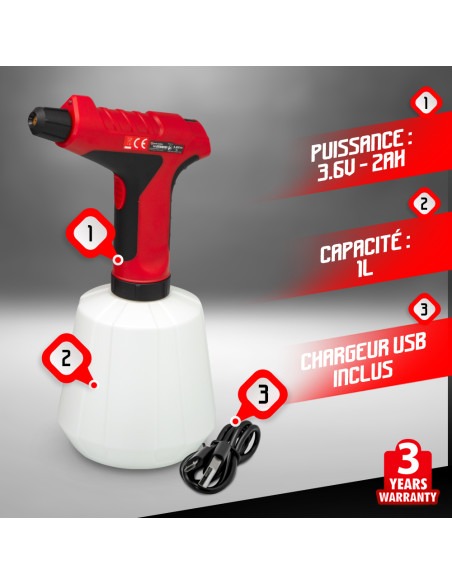 Vaporisateur rechargeable 3.6V lithium - Elem Gard