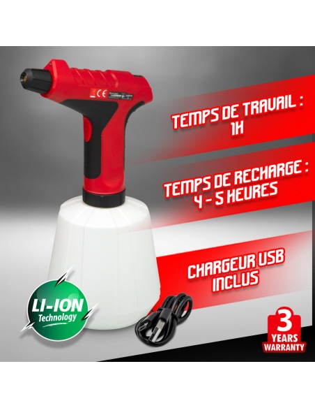 Vaporisateur rechargeable 3.6V lithium - Elem Gard