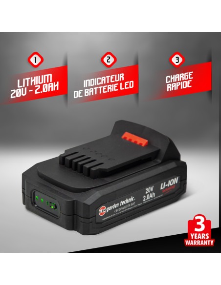 Batterie lithium 20V 2 Ah - Elem Garden