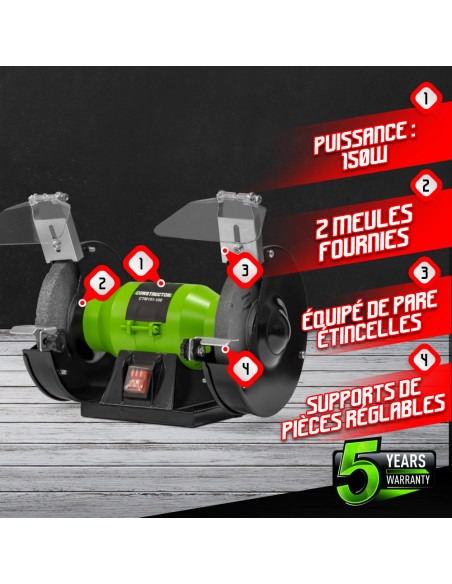 Touret à meuler 150W - 150mm - Constructor