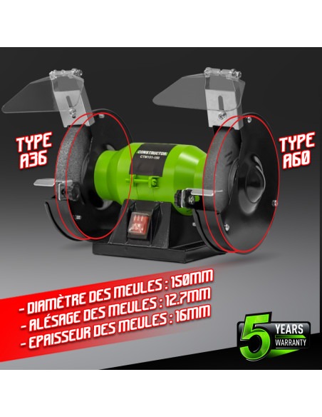 Touret à meuler 150W - 150mm - Constructor