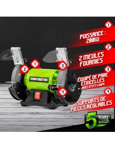 Touret à meuler 200W -150mm - Constructor 2