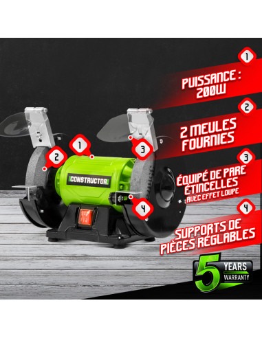 Touret à meuler 200W -150mm - Constructor