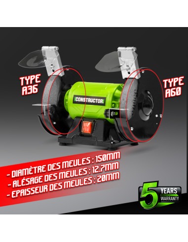 Touret à meuler 200W -150mm - Constructor