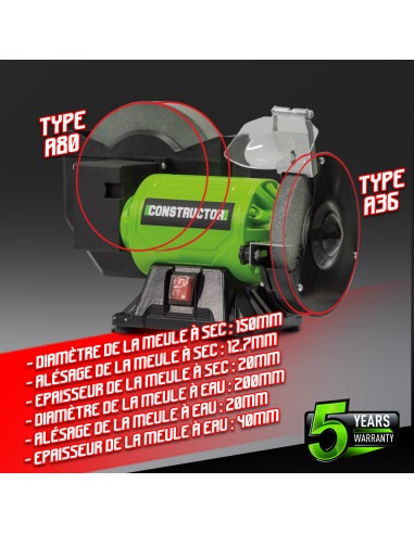 Touret à meuler mixte 240W - Constructor