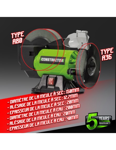 Touret à meuler mixte 240W - Constructor