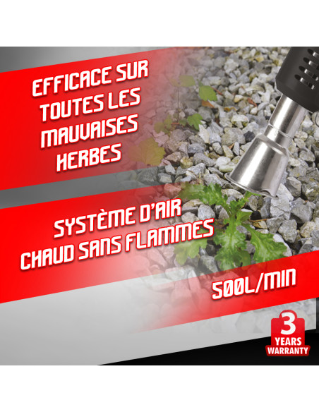 Désherbeur air chaud 2000W - Elem Garden Technic