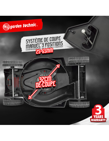 Tondeuse à gazon électrique 1300W - 32cm