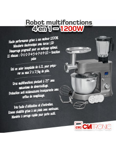 Robot multifonctions 4 en 1 - 1200W - Clatronic 2