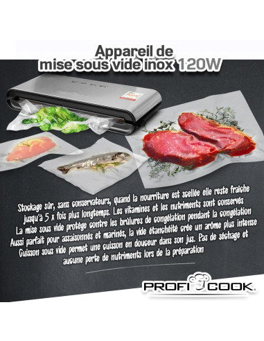 Appareil de mise sous vide inox - Proficook