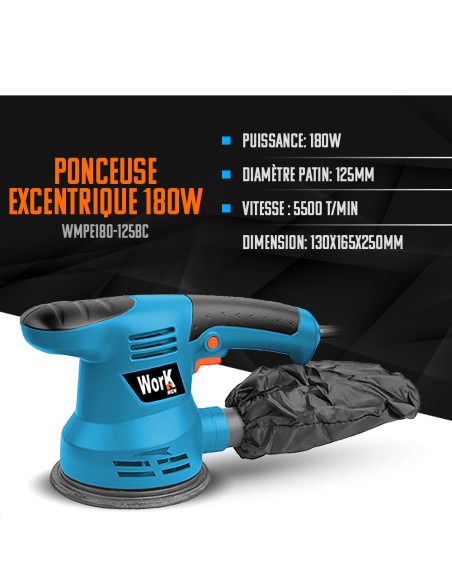 Ponceuse excentrique 180W - 125MM