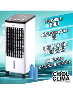 Rafraichisseur d'air Cool Clima 80W - 3L 2