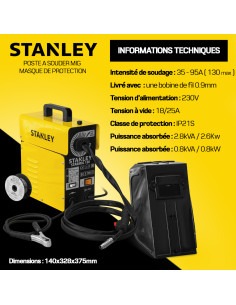 Poste à souder MIG max 130A - Stanley 2