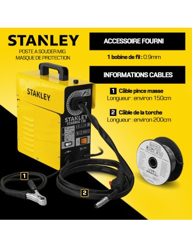 Poste à souder MIG max 130A - Stanley