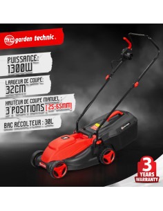 Tondeuse 1300W + coupe bordures 250W 2