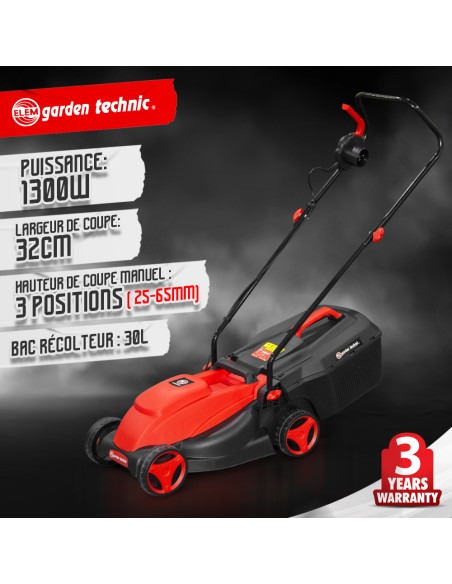 Tondeuse 1300W + coupe bordures 250W