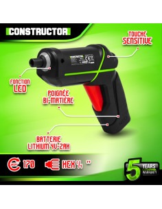 Tournevis rechargeable 4V lithium avec accessoires - 4.5Nm - 2