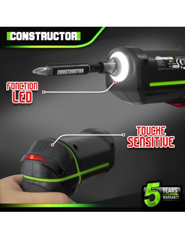 Tournevis rechargeable 4V lithium avec accessoires - 4.5Nm -