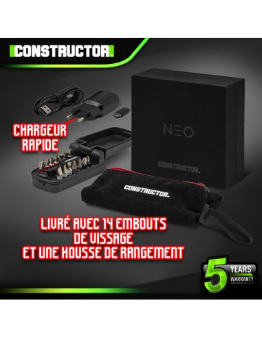 Tournevis rechargeable 4V lithium avec accessoires - 4.5Nm -