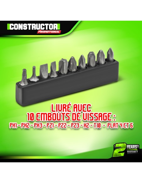 Tournevis rechargeable 3.6V lithium 1.3Ah