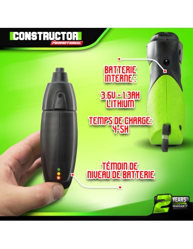 Tournevis rechargeable 3.6V lithium 1.3Ah