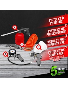 Kit d accessoires 5pcs pour compresseur - Construc 2