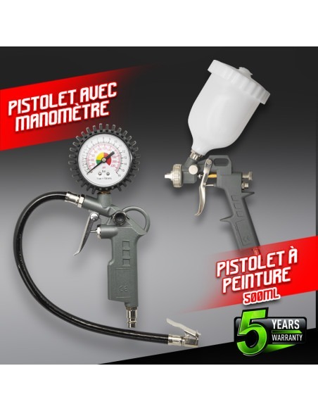 Kit d accessoires 5pcs pour compresseur - Construc