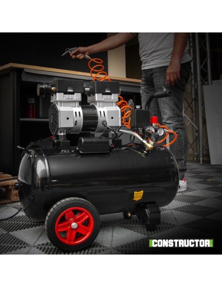 Compresseur 750W - 50L silencieux - 8 bars - Constructor