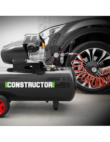 Compresseur à huile 100L bicylindre - 8 bars - 2.2Kw -