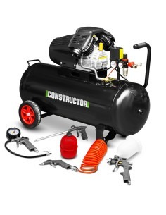 Compresseur à huile 100L+5 accessoires -Constructo