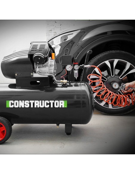 Compresseur à huile 100L+5 accessoires -Constructo
