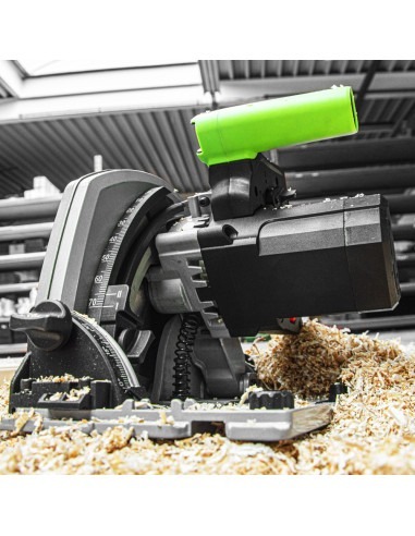 Scie circulaire plongeante 1400W avec rail de guidage - Lame