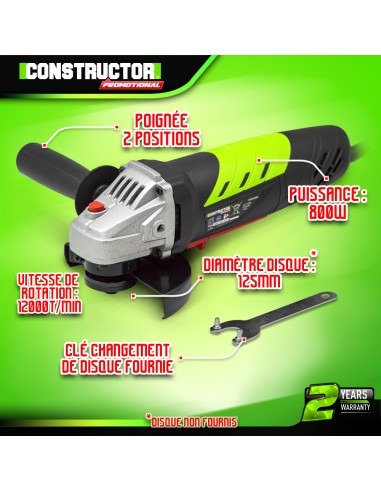 Meuleuse d'angle 800W - 125mm