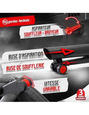 Aspirateur souffleur broyeur rechargeable 2x20V livré avec