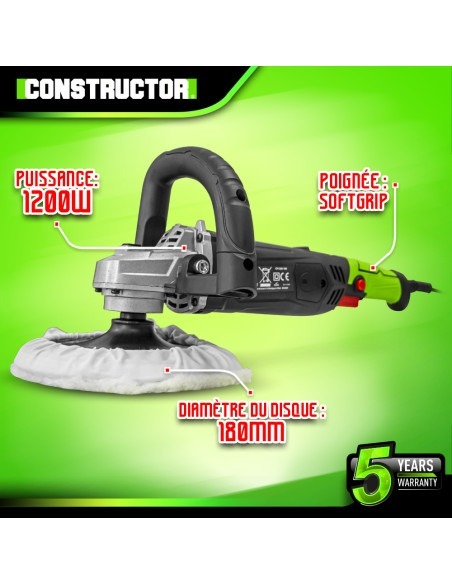 Polisseuse 1200W - 180mm - Constructor