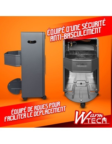 Chauffage gaz infrarouge sur roues 4.2KW - 3 positions - Warm