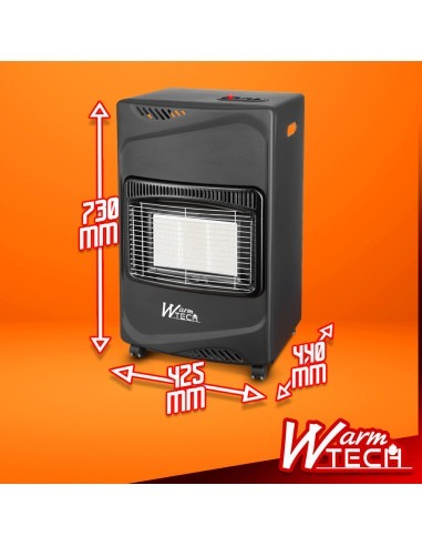 Chauffage gaz infrarouge sur roues 4.2KW - 3 positions - Warm