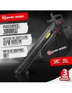 Aspirateur souffleur broyeur 3000W - Elem Garden 2
